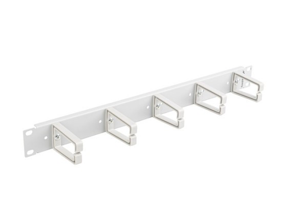 PANNELLO DI GESTIONE DEI CAVI DA 19" CON 5 SUPPORTI IN PLASTICA 1U TIPO B GRIGIO LANBERG