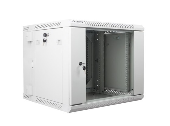 ARMADIO RACK 19" A DOPPIA SEZIONE CON MONTAGGIO A PARETE 9U/600X600 (CONFEZIONE PIATTA) GRIGIO LANBERG