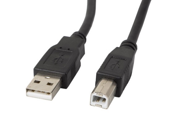 USB-A(M)-&gt;USB-B(M) 2.0 CAVO 1,8M NERO IN FERRITE LANBERG