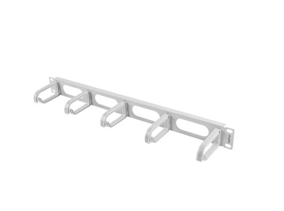 PANNELLO DI GESTIONE DEI CAVI DA 19" A 5 ANELLI - TIPO B 1U GRIGIO LANBERG