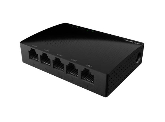 SWITCH LANBERG DSP1-1005 5X 1GB/S UNMANAGED GIGABIT ETHERNET DESKTOP 5V V2