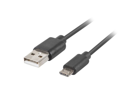 USB MICRO(M)-&gt;USB-A(M) 2.0 CAVO 3M NERO QC 3.0 LANBERG