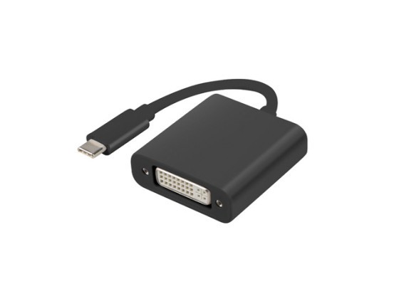 USB-C(M) 3.1-&gt;DVI-I(F)(24+5) CAVO ADATTATORE 15CM DUAL LINK (MODALITÀ DISPLAYPORT ALT) NERO LANBERG