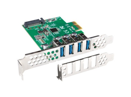 SCHEDA PCI EXPRESS X1-&gt;4X USB-A 3.1 GEN1 A BASSO PROFILO LANBERG