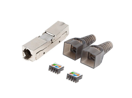 2X RJ45 CAT6A FTP PLUG 8P8C ADATTATORE SENZA ATTREZZI LANBERG