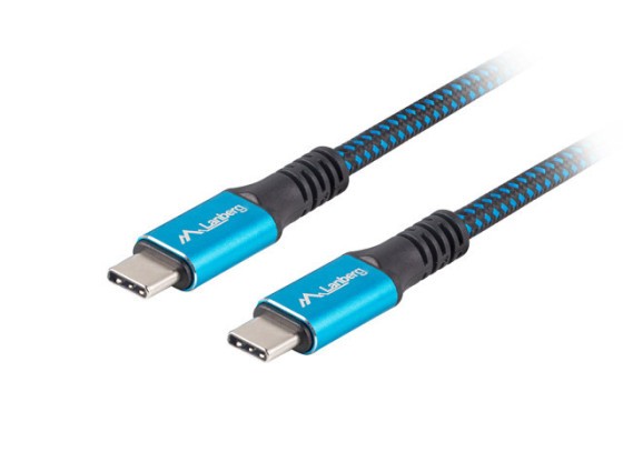 CAVO USB-C M/M 4.0 0.5M 100W 8K 30HZ NERO-BLU LANBERG