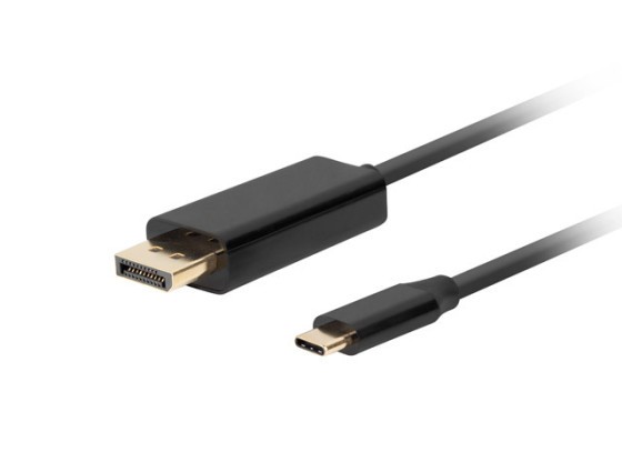USB-C(M)->DISPLAYPORT(M) CAVO 3M 4K 60HZ NERO LANBERG