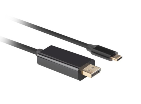 USB-C(M)-&gt;DISPLAYPORT(M) CAVO 3M 4K 60HZ NERO LANBERG
