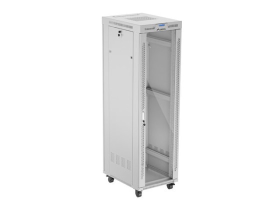 RACK DI INSTALLAZIONE 19" 42U 600X800 GRIGIO PORTA VETRO LCD LANBERG (CONFEZIONE PIATTA) V2