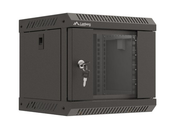 RACK DI INSTALLAZIONE 10" 4U 300X300 NERO PORTA VETRO LANBERG (CONFEZIONE PIATTA)