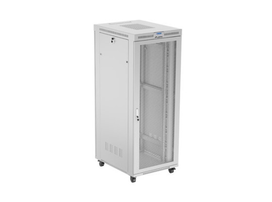 ARMADIO PER INSTALLAZIONE A RACK 19" 42U 800X1000 GRIGIO LCD PORTA PERFORATA LANBERG (CONFEZIONE PIATTA)