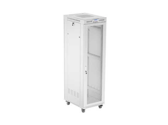 ARMADIO PER INSTALLAZIONE A RACK 19" 42U 600X800 GRIGIO LCD PORTA PERFORATA LANBERG (CONFEZIONE PIATTA)