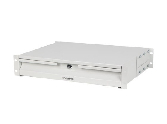 CASSETTO PER ARMADIO GRIGIO LANBERG 19" 2U 360MM (CAPACITÀ DI CARICO 2U/483X360MM FINO A 90KG, MONTAGGIO A 4 PUNTI)