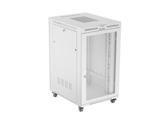 ARMADIO PER INSTALLAZIONE A RACK 19" 27U 800X1000 GRIGIO LCD PORTA PERFORATA LANBERG (CONFEZIONE PIATTA)