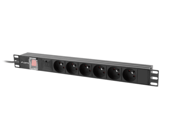CIABATTA RACK PDU 19" LANBERG 1U 10A 6X 230V PL 2M NERO C14