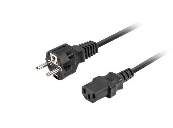 CAVO DI ALIMENTAZIONE CEE 7/7->IEC 320 C13 2M VDE DRITTO NERO LANBERG