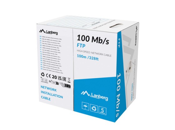 CAVO LAN FTP 100MB/S 100M FILO CCA GRIGIO LANBERG