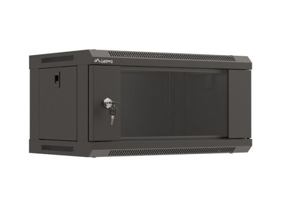 RACK DI INSTALLAZIONE 19" 4U 540X350 NERO PORTA VETRO LANBERG (CONFEZIONE PIATTA)