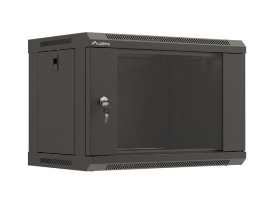 RACK DI INSTALLAZIONE 19" 6U 540X350 NERO CON PORTA IN VETRO LANBERG (CONFEZIONE PIATTA)