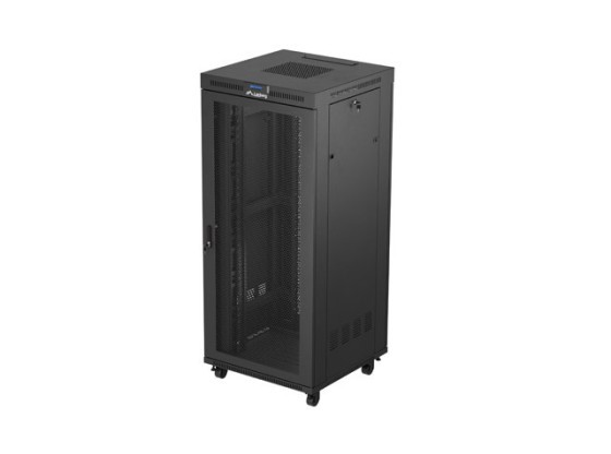 ARMADIO PER INSTALLAZIONE A RACK 19" 37U 800X800 NERO LCD PORTA PERFORATA LANBERG (CONFEZIONE PIATTA)