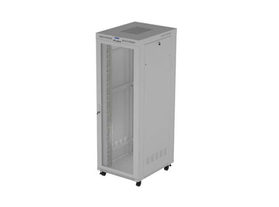 RACK DI INSTALLAZIONE 19" 47U 800X1000 GRIGIO LCD PORTA PERFORATA LANBERG (CONFEZIONE PIATTA) V2