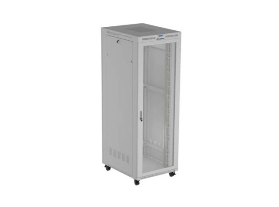 RACK DI INSTALLAZIONE 19" 47U 800X1000 GRIGIO LCD PORTA PERFORATA LANBERG (CONFEZIONE PIATTA) V2
