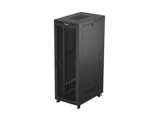 RACK DI INSTALLAZIONE 19" 47U 800X1200 NERO LCD PORTA PERFORATA LANBERG (CONFEZIONE PIATTA) V2