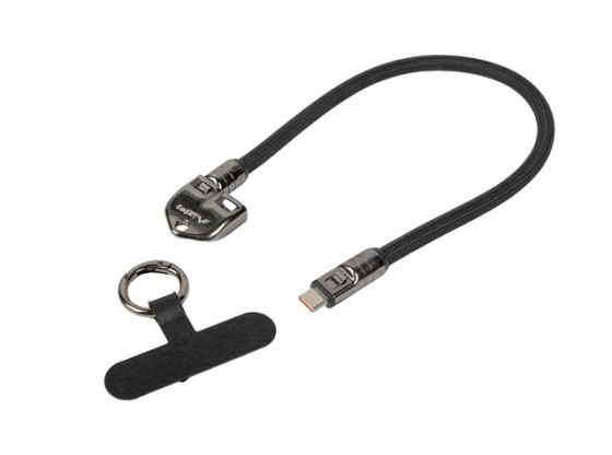 CAVO USB-C M/M CORDINO / CIONDOLO 0,3M 240W NERO LANBERG