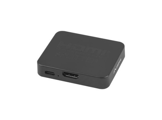 LANBERG HDMI->2X HDMI 4K VIDEO SPLITTER + PORTA USB-C NERO