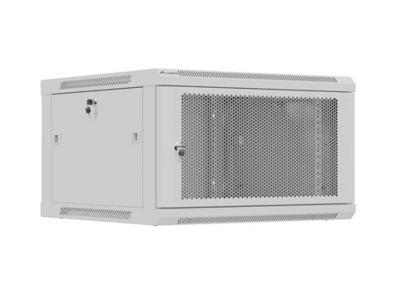 RACK DI INSTALLAZIONE 19" 6U 600X600 GRIGIO PORTA PERFORATA LANBERG (CONFEZIONE PIATTA)