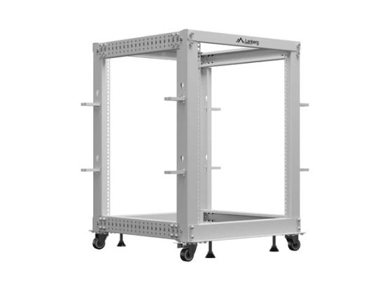 RACK APERTO 19" 15U 600X600-1100 REGOLABILE GRIGIO LANBERG