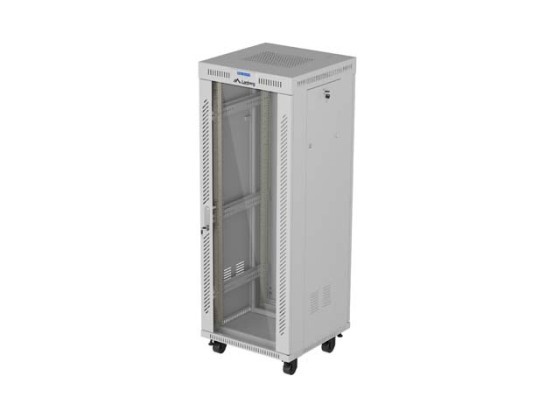 RACK DI INSTALLAZIONE 19" 32U 600X600 GRIGIO PORTA VETRO LCD LANBERG (CONFEZIONE PIATTA) V2