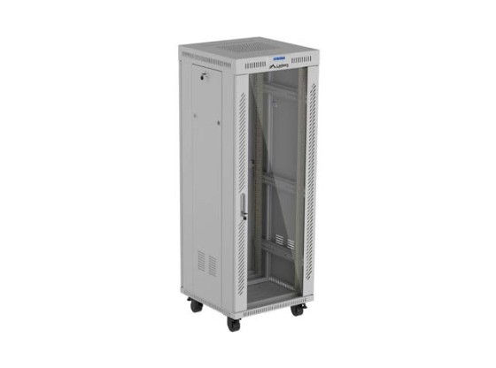 RACK DI INSTALLAZIONE 19" 32U 600X600 GRIGIO PORTA VETRO LCD LANBERG (CONFEZIONE PIATTA) V2
