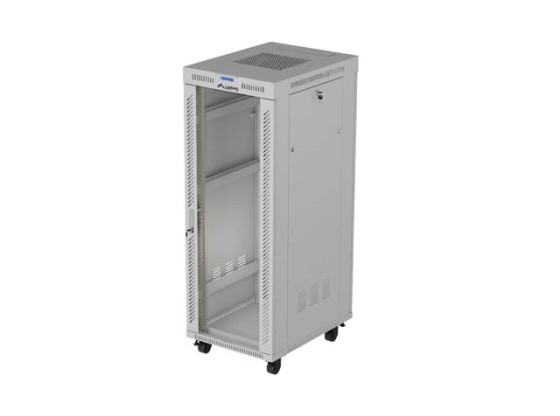INSTALLAZIONE RACK 19" 32U 600X800 GRIGIO PORTA VETRO LCD LANBERG (CONFEZIONE PIATTA) V2