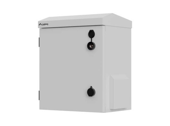 ARMADIO RACK DA 10" PER MONTAGGIO A PARETE/SU PALO, IP55, ERMETICO, 320X220X400, GRIGIO, LANBERG (ASSEMBLATO)