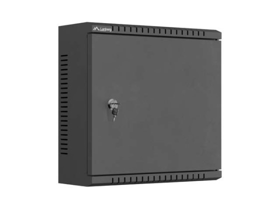 CUSTODIA DI INSTALLAZIONE IN TPR DA 10" CON PIASTRA IN RETE 340X340X140 NERA LANBERG (MONTATA)