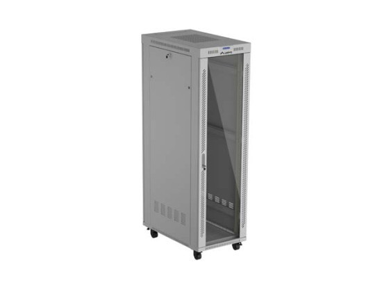 ARMADIO RACK 19" AUTOPORTANTE 42U/600X1000 (KIT DI MONTAGGIO) CON PORTA IN VETRO LCD GRIGIO LANBERG