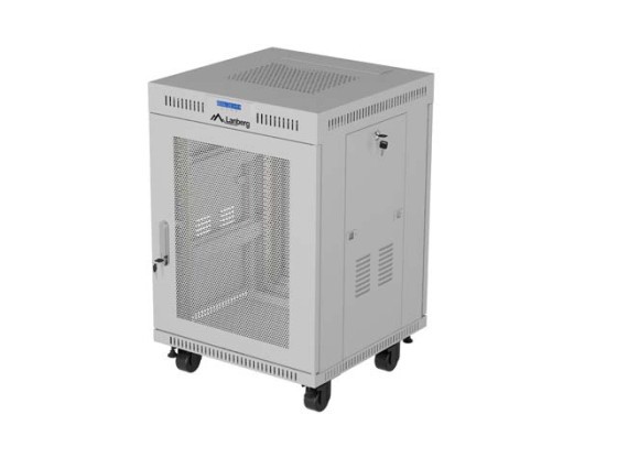 ARMADIO RACK 19" AUTOPORTANTE 15U/600X800 (KIT DI MONTAGGIO) CON PORTA IN RETE, LCD GRIGIO, LANBERG
