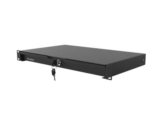 CASSETTO DA 19" 1U/483X270 MM CAPACITÀ DI CARICO MASSIMA FINO A 90 KG MONTAGGIO A 4 PUNTI LANBERG NERO