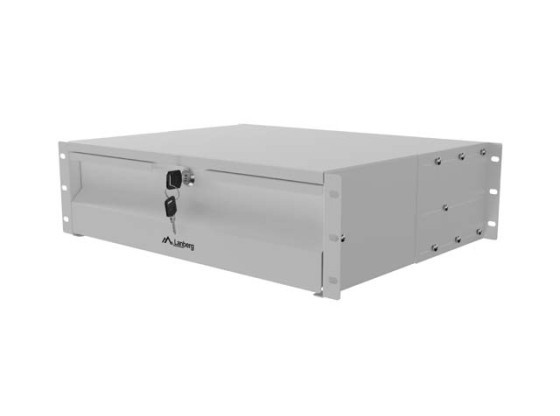 CASSETTO DA 19" 3U/483X360 MM CAPACITÀ DI CARICO MASSIMA FINO A 90 KG MONTAGGIO A 4 PUNTI GRIGIO LANBERG