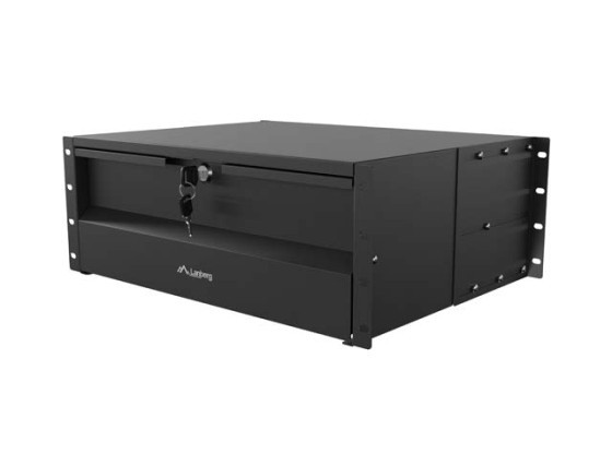 CASSETTO DA 19" 4U/483X360 MM CAPACITÀ DI CARICO MASSIMA FINO A 90 KG MONTAGGIO A 4 PUNTI NERO LANBERG