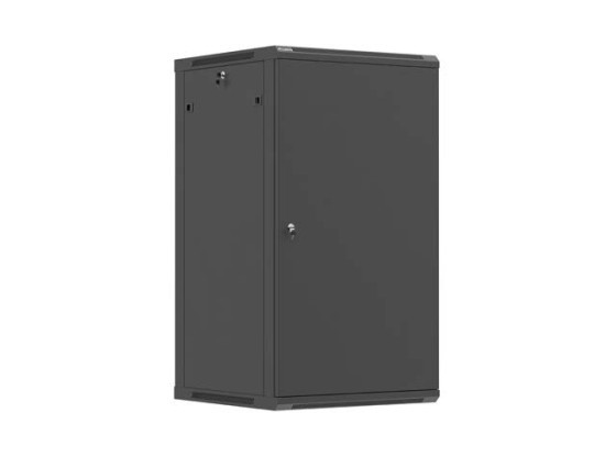 ARMADIO RACK DA 19" PER MONTAGGIO A PARETE 22U/600X600 (KIT DI MONTAGGIO) CON PORTA IN METALLO NERA LANBERG