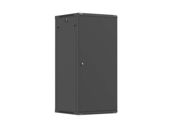ARMADIO RACK DA 19" PER MONTAGGIO A PARETE 27U/600X600 (KIT DI MONTAGGIO) CON PORTA IN METALLO NERA LANBERG