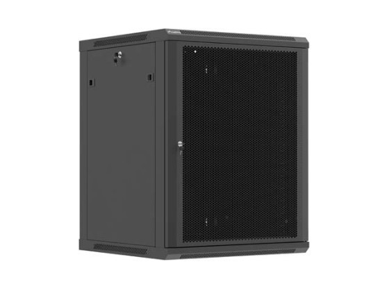 ARMADIO RACK DA 19" PER MONTAGGIO A PARETE 15U/600X600 (KIT DI MONTAGGIO) CON PORTA PERFORATA NERA LANBERG