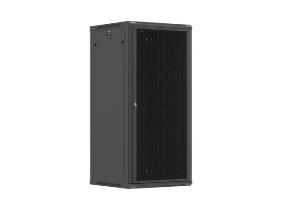 ARMADIO RACK DA 19" PER MONTAGGIO A PARETE 27U/600X600 (KIT DI MONTAGGIO) CON PORTA PERFORATA NERA LANBERG