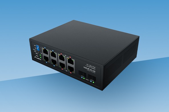 Lanberg ILGE-8P-2S-120 - uno switch PoE compatto di classe Light Industrial per implementazioni moderne