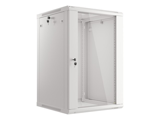 ARMADIO RACK 19" A PARETE 18U/600X600 (CONFEZIONE PIATTA) GRIGIO LANBERG V2