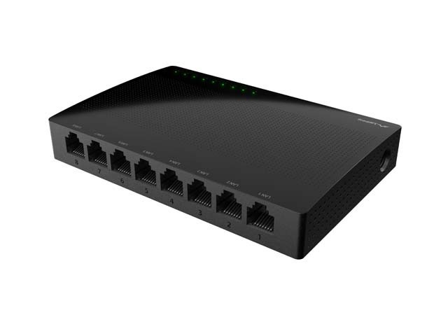 SWITCH LANBERG DSP1-1008 8X 1GB/S UNMANAGED GIGABIT ETHERNET DESKTOP 5V V2
