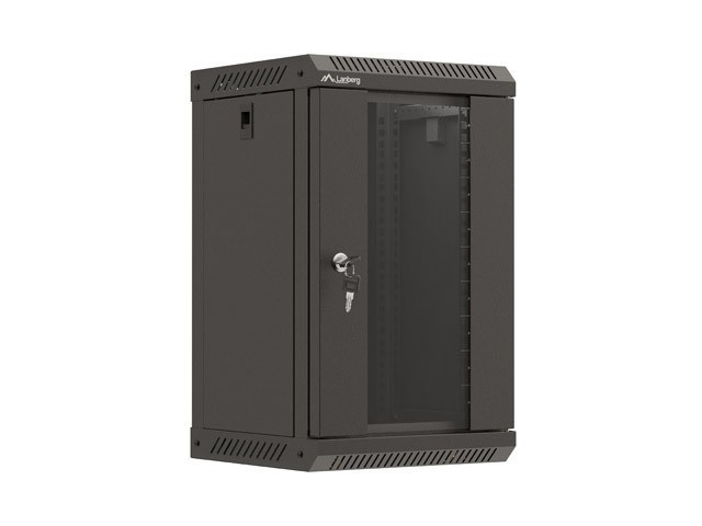 RACK DI INSTALLAZIONE 10" 9U 300X300 NERO PORTA VETRO LANBERG (CONFEZIONE PIATTA)