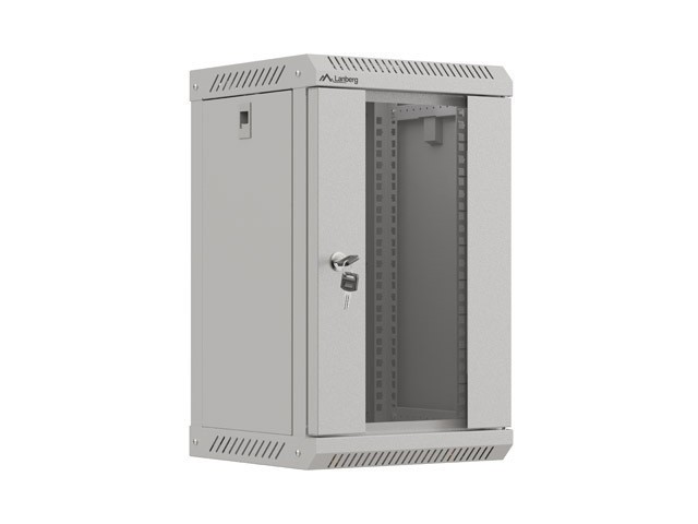 RACK DI INSTALLAZIONE 10" 9U 300X300 GRIGIO CON PORTA IN VETRO LANBERG (CONFEZIONE PIATTA)